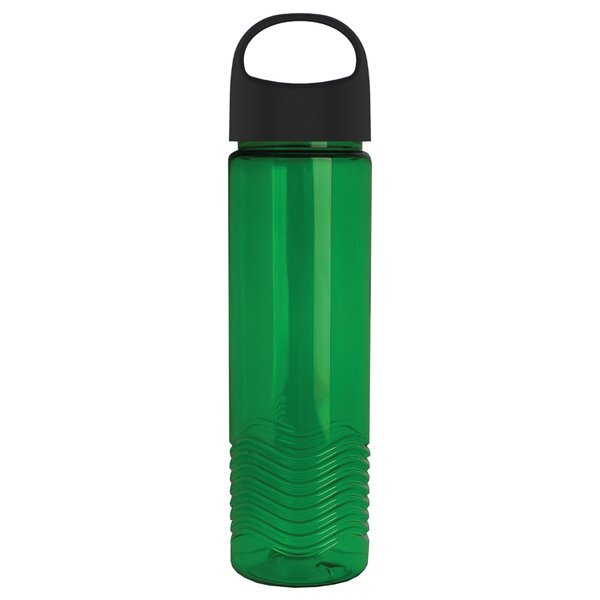 Wave Transparent Tritan Bottle w/ Oval Crest Lid, 24oz.