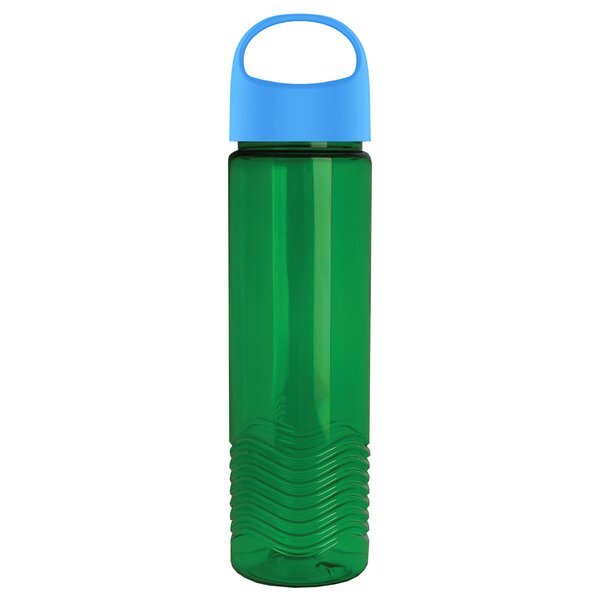 Wave Transparent Tritan Bottle w/ Oval Crest Lid, 24oz.