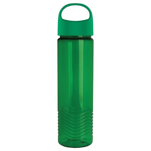 Wave Transparent Tritan Bottle w/ Oval Crest Lid, 24oz.