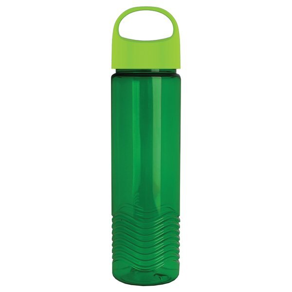 Wave Transparent Tritan Bottle w/ Oval Crest Lid, 24oz.