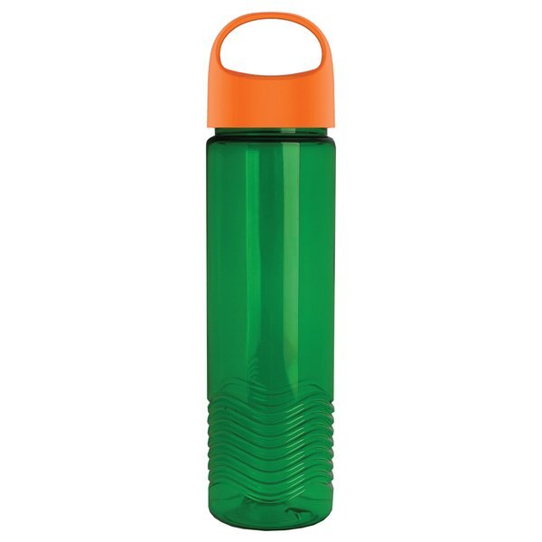 Wave Transparent Tritan Bottle w/ Oval Crest Lid, 24oz.