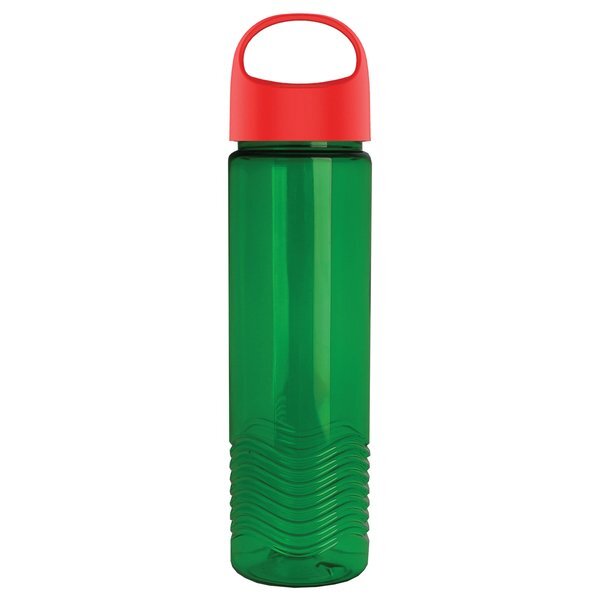 Wave Transparent Tritan Bottle w/ Oval Crest Lid, 24oz.