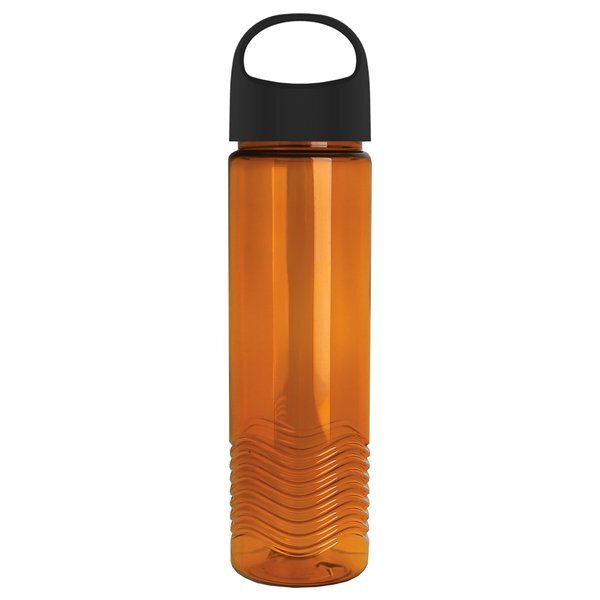 Wave Transparent Tritan Bottle w/ Oval Crest Lid, 24oz.