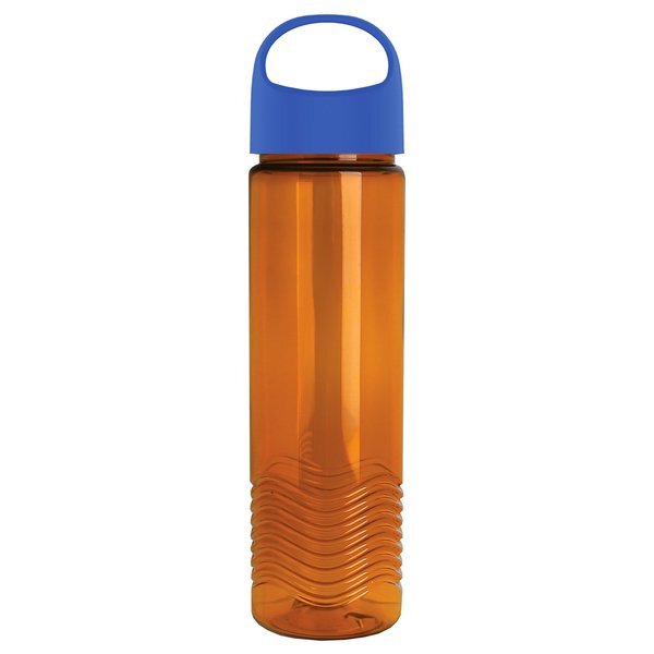 Wave Transparent Tritan Bottle w/ Oval Crest Lid, 24oz.