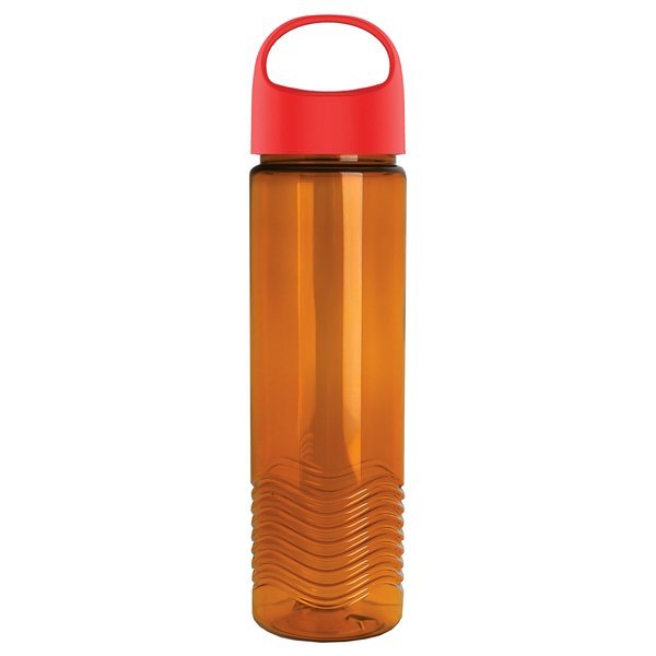 Wave Transparent Tritan Bottle w/ Oval Crest Lid, 24oz.