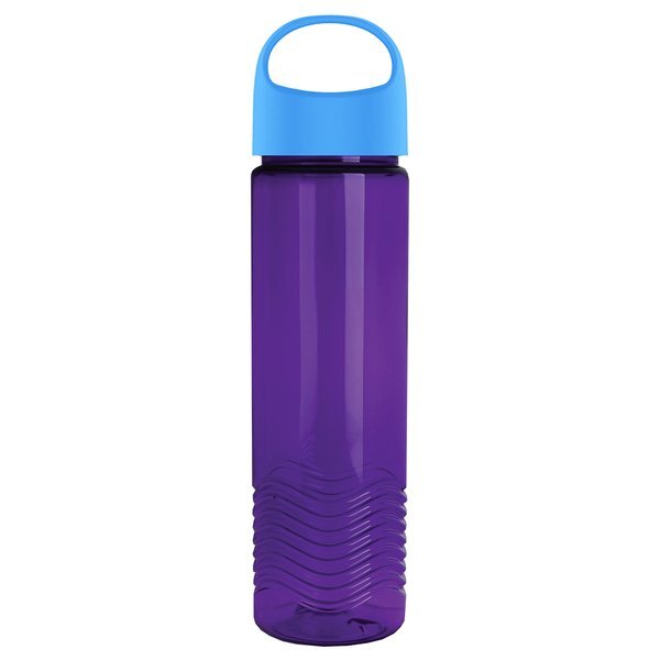 Wave Transparent Tritan Bottle w/ Oval Crest Lid, 24oz.