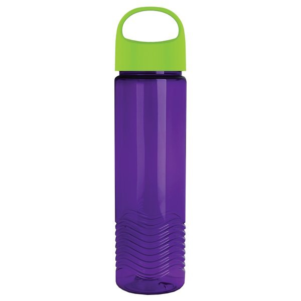 Wave Transparent Tritan Bottle w/ Oval Crest Lid, 24oz.