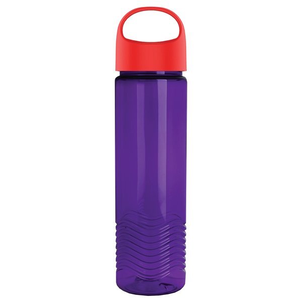Wave Transparent Tritan Bottle w/ Oval Crest Lid, 24oz.
