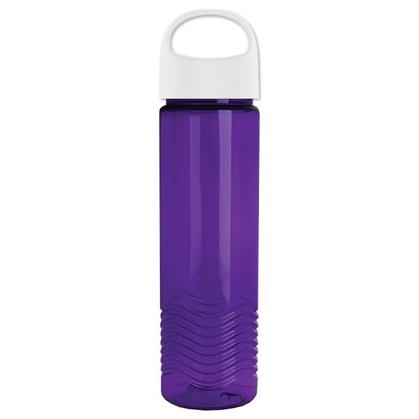 Wave Transparent Tritan Bottle w/ Oval Crest Lid, 24oz.