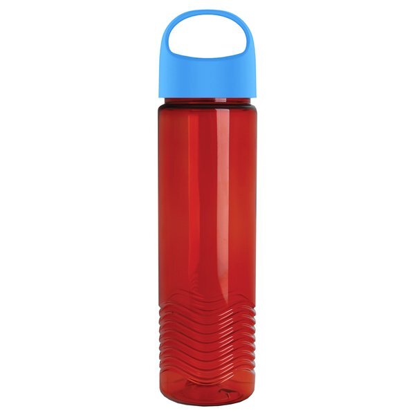 Wave Transparent Tritan Bottle w/ Oval Crest Lid, 24oz.