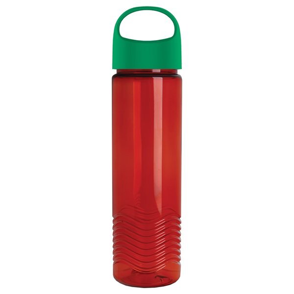 Wave Transparent Tritan Bottle w/ Oval Crest Lid, 24oz.