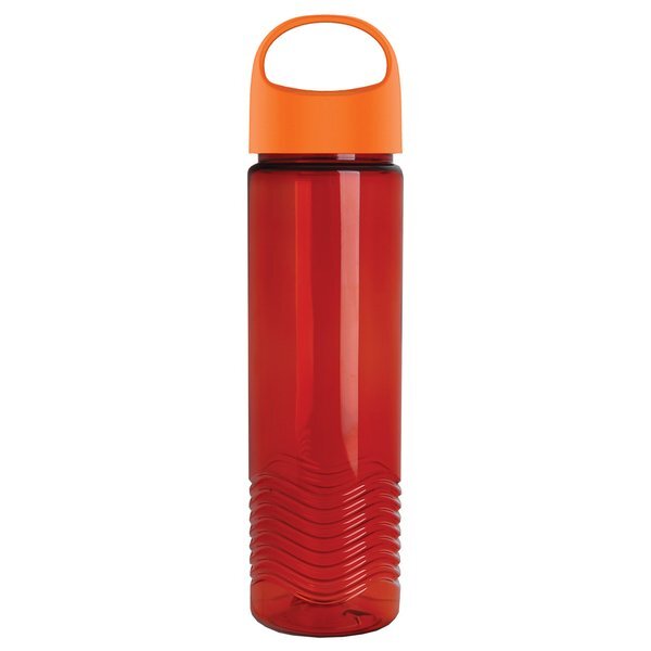 Wave Transparent Tritan Bottle w/ Oval Crest Lid, 24oz.