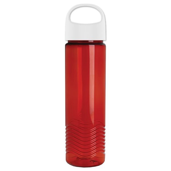 Wave Transparent Tritan Bottle w/ Oval Crest Lid, 24oz.