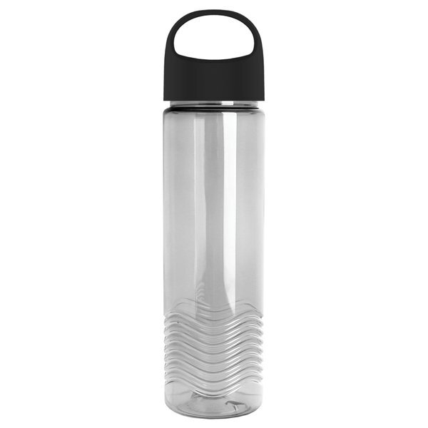 Wave Transparent Tritan Bottle w/ Oval Crest Lid, 24oz.