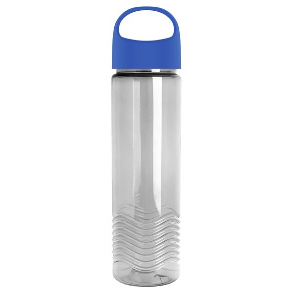 Wave Transparent Tritan Bottle w/ Oval Crest Lid, 24oz.