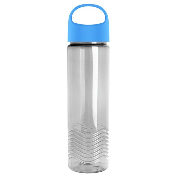 Wave Transparent Tritan Bottle w/ Oval Crest Lid, 24oz.