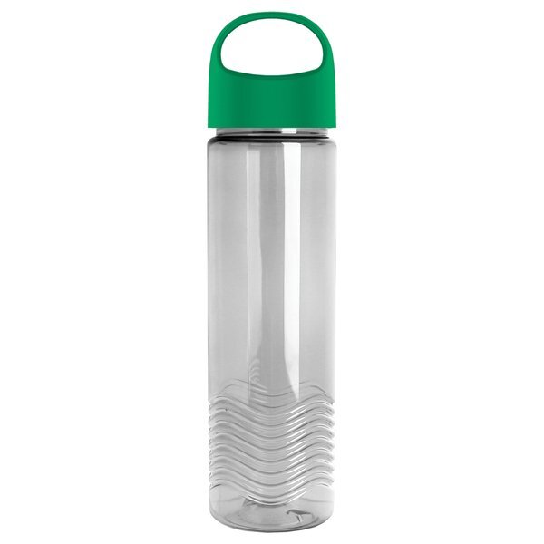 Wave Transparent Tritan Bottle w/ Oval Crest Lid, 24oz.