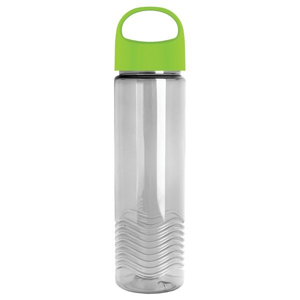 Wave Transparent Tritan Bottle w/ Oval Crest Lid, 24oz.