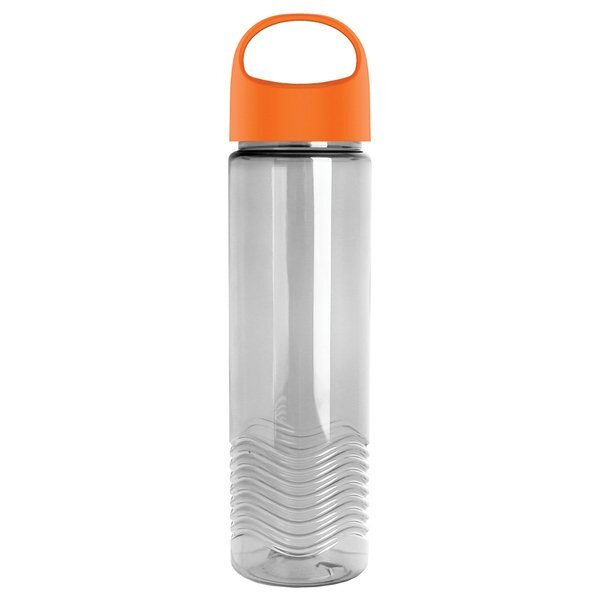 Wave Transparent Tritan Bottle w/ Oval Crest Lid, 24oz.