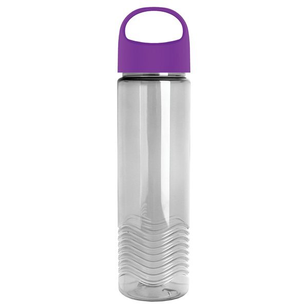 Wave Transparent Tritan Bottle w/ Oval Crest Lid, 24oz.