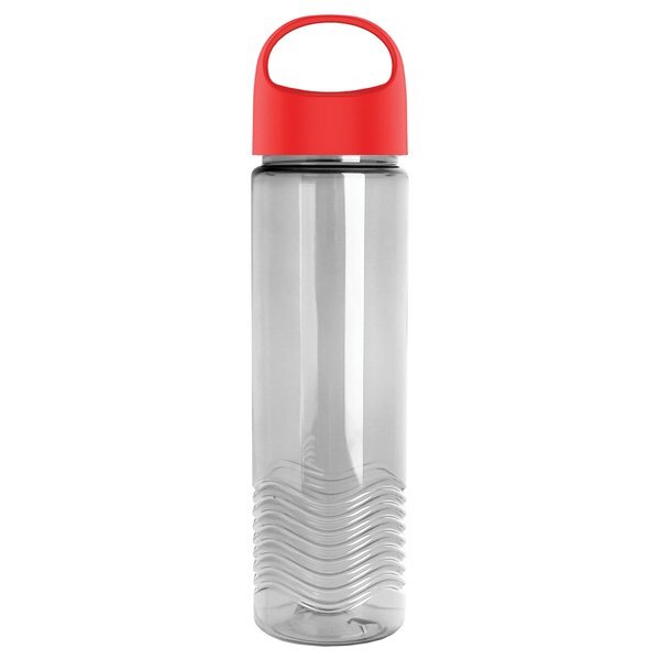 Wave Transparent Tritan Bottle w/ Oval Crest Lid, 24oz.