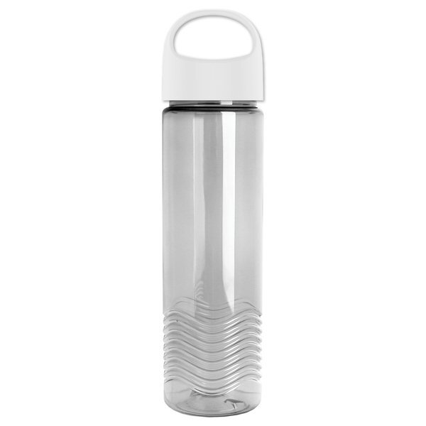 Wave Transparent Tritan Bottle w/ Oval Crest Lid, 24oz.