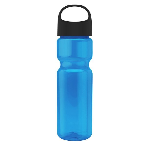 Champion Transparent Bottle w/ Oval Crest Lid, 28oz.