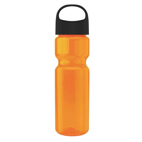 Champion Transparent Bottle w/ Oval Crest Lid, 28oz.