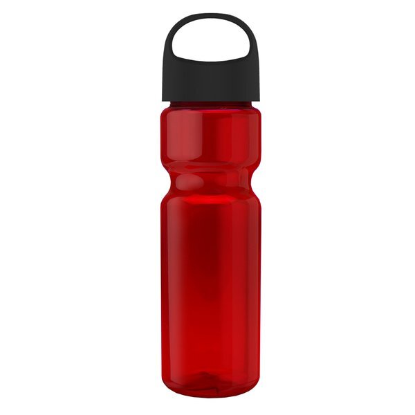 Champion Transparent Bottle w/ Oval Crest Lid, 28oz.