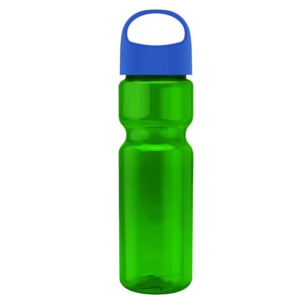 Champion Transparent Bottle w/ Oval Crest Lid, 28oz.