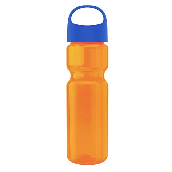 Champion Transparent Bottle w/ Oval Crest Lid, 28oz.