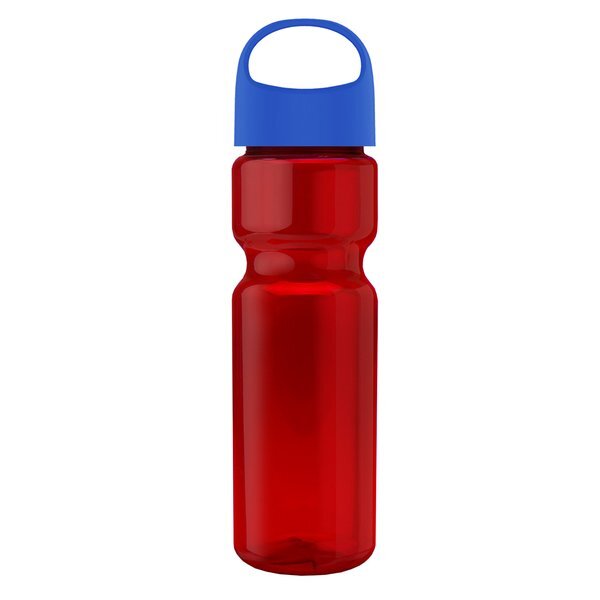 Champion Transparent Bottle w/ Oval Crest Lid, 28oz.