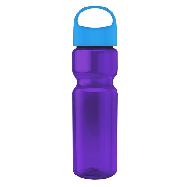 Champion Transparent Bottle w/ Oval Crest Lid, 28oz.
