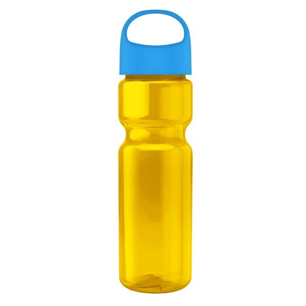 Champion Transparent Bottle w/ Oval Crest Lid, 28oz.