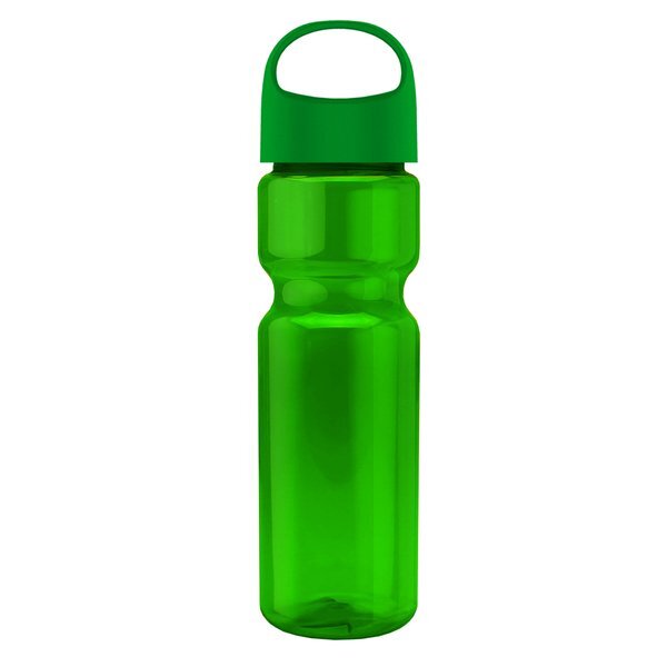 Champion Transparent Bottle w/ Oval Crest Lid, 28oz.