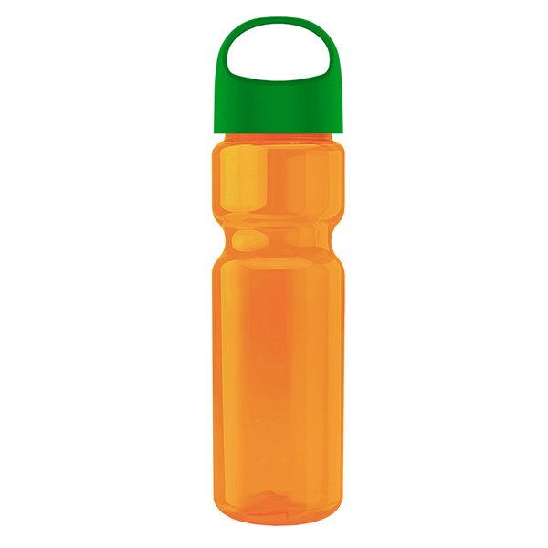 Champion Transparent Bottle w/ Oval Crest Lid, 28oz.