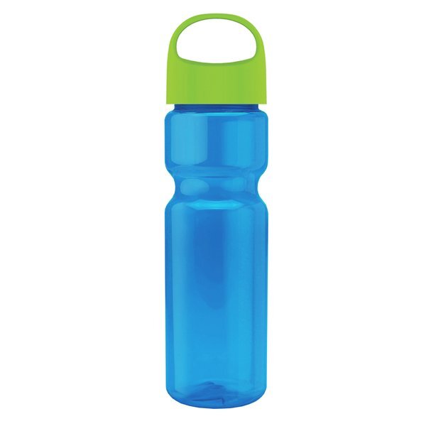 Champion Transparent Bottle w/ Oval Crest Lid, 28oz.