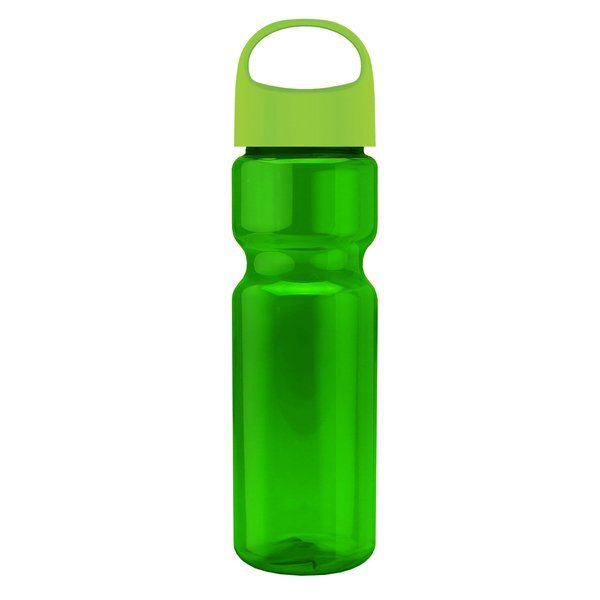 Champion Transparent Bottle w/ Oval Crest Lid, 28oz.
