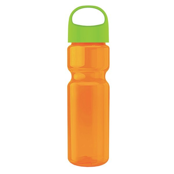 Champion Transparent Bottle w/ Oval Crest Lid, 28oz.
