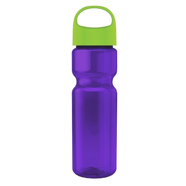 Champion Transparent Bottle w/ Oval Crest Lid, 28oz.