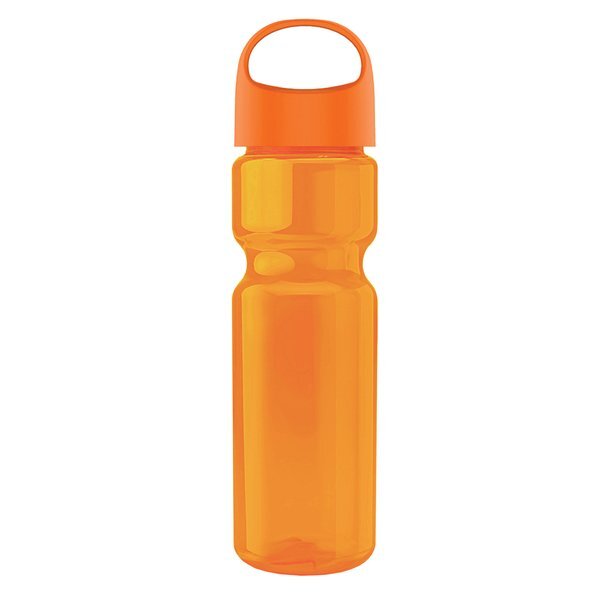 Champion Transparent Bottle w/ Oval Crest Lid, 28oz.