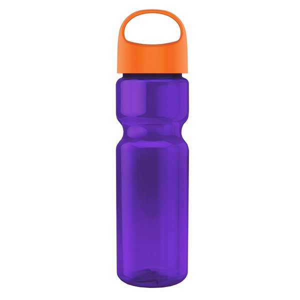 Champion Transparent Bottle w/ Oval Crest Lid, 28oz.