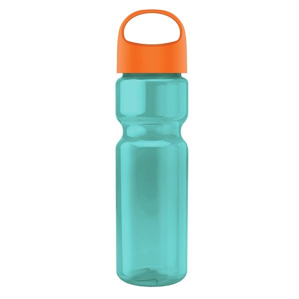 Champion Transparent Bottle w/ Oval Crest Lid, 28oz.