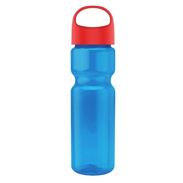 Champion Transparent Bottle w/ Oval Crest Lid, 28oz.