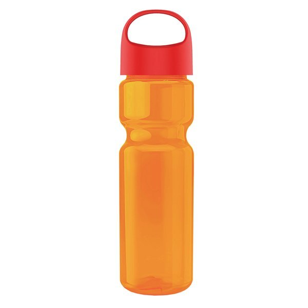 Champion Transparent Bottle w/ Oval Crest Lid, 28oz.