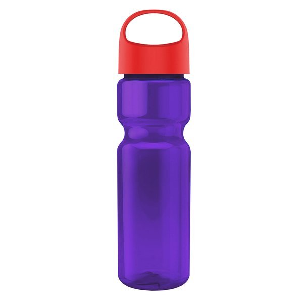 Champion Transparent Bottle w/ Oval Crest Lid, 28oz.