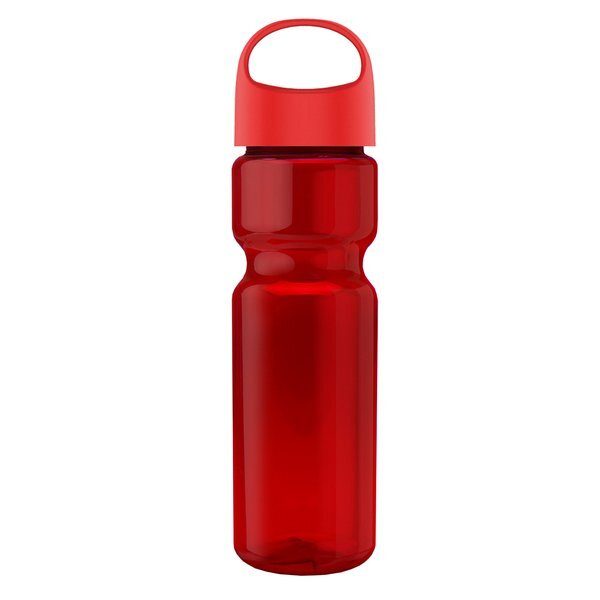 Champion Transparent Bottle w/ Oval Crest Lid, 28oz.