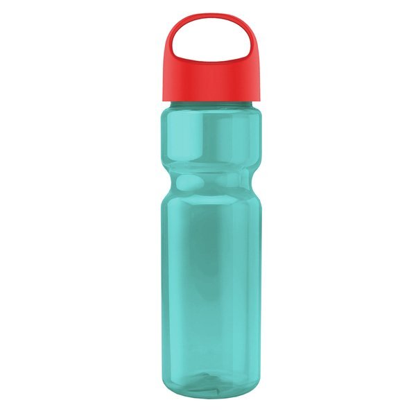 Champion Transparent Bottle w/ Oval Crest Lid, 28oz.