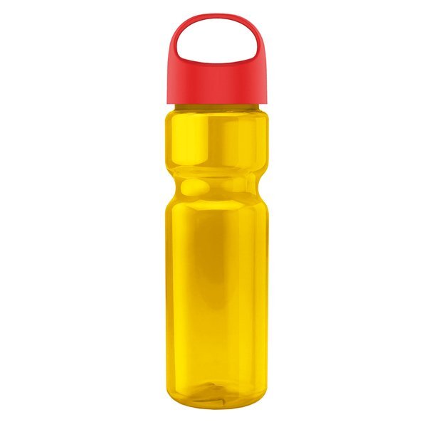 Champion Transparent Bottle w/ Oval Crest Lid, 28oz.