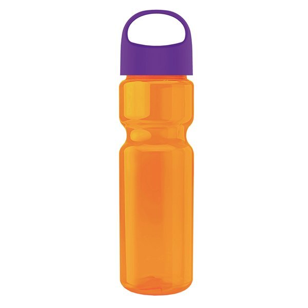 Champion Transparent Bottle w/ Oval Crest Lid, 28oz.